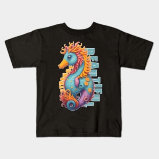 Enigmatic Beauty: The Colorful Water Horse Kids T-Shirt